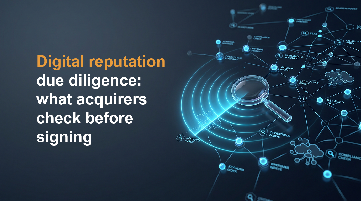 Digital reputation due diligence: what acquirers check before signing